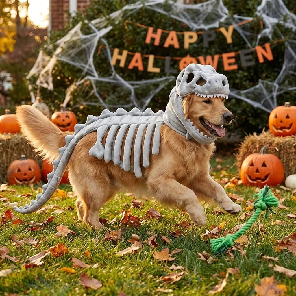 NuzzlyPet Skeleton Costume Dog Outfit